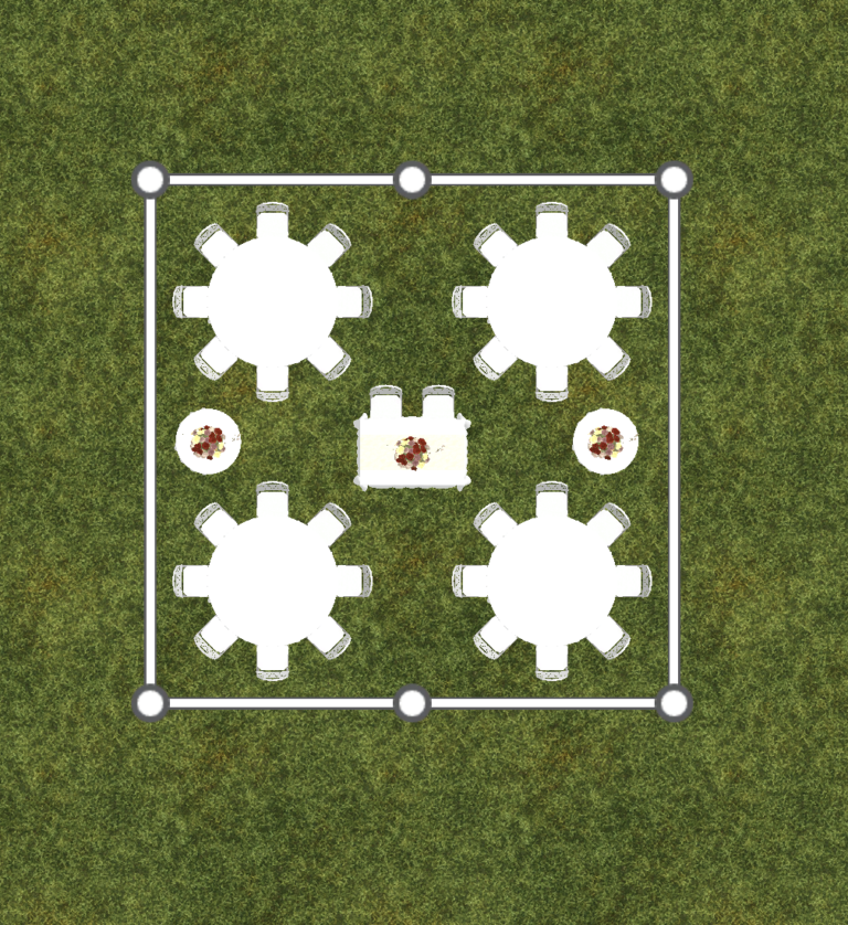 20x20 tent layout