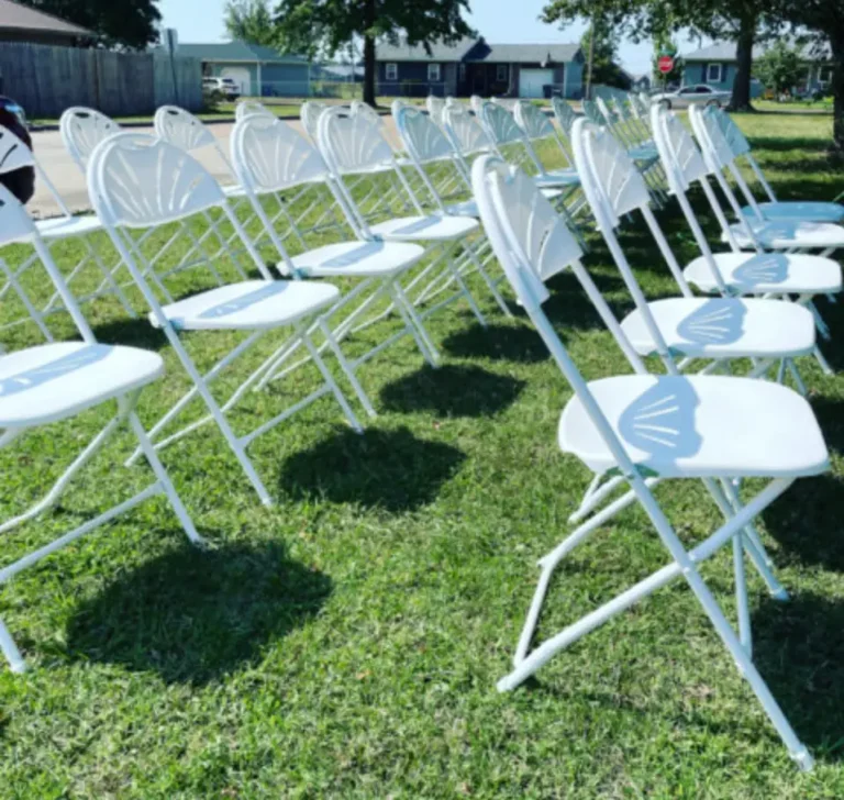 white wedding chairs