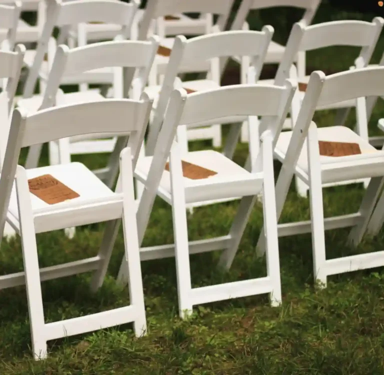 white resin chair rentals