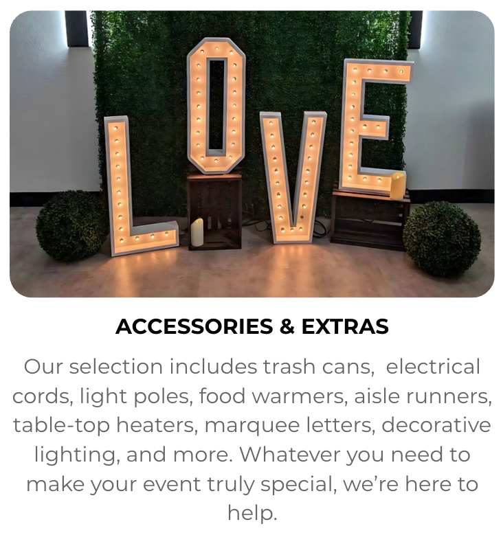 Accessories and extras rentals