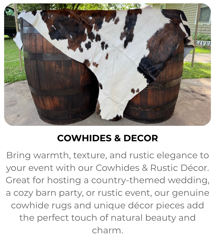 Cowhides and decor