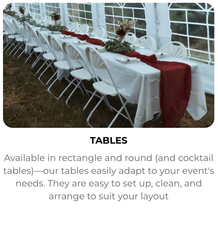 Table Rentals Bolivar MO